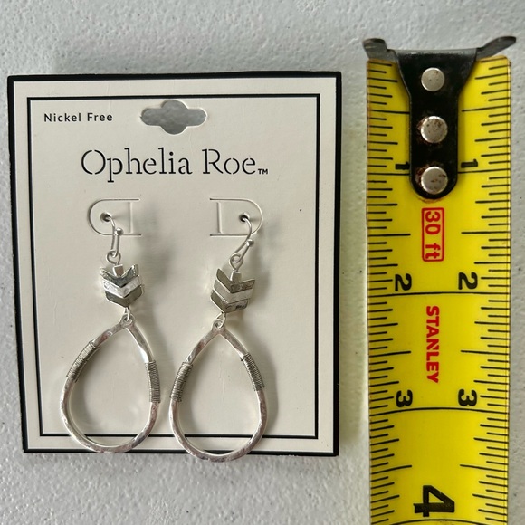 NWT!Ophelia Roe Hoop Silver Earrings Nickel free - Picture 2 of 2